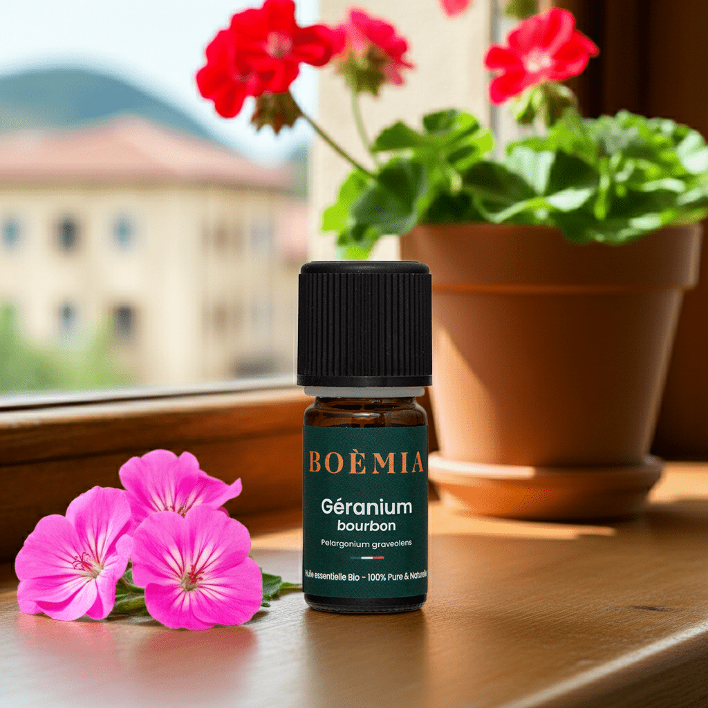 Geranium bourbon essential oil 5ml - Aromaclass